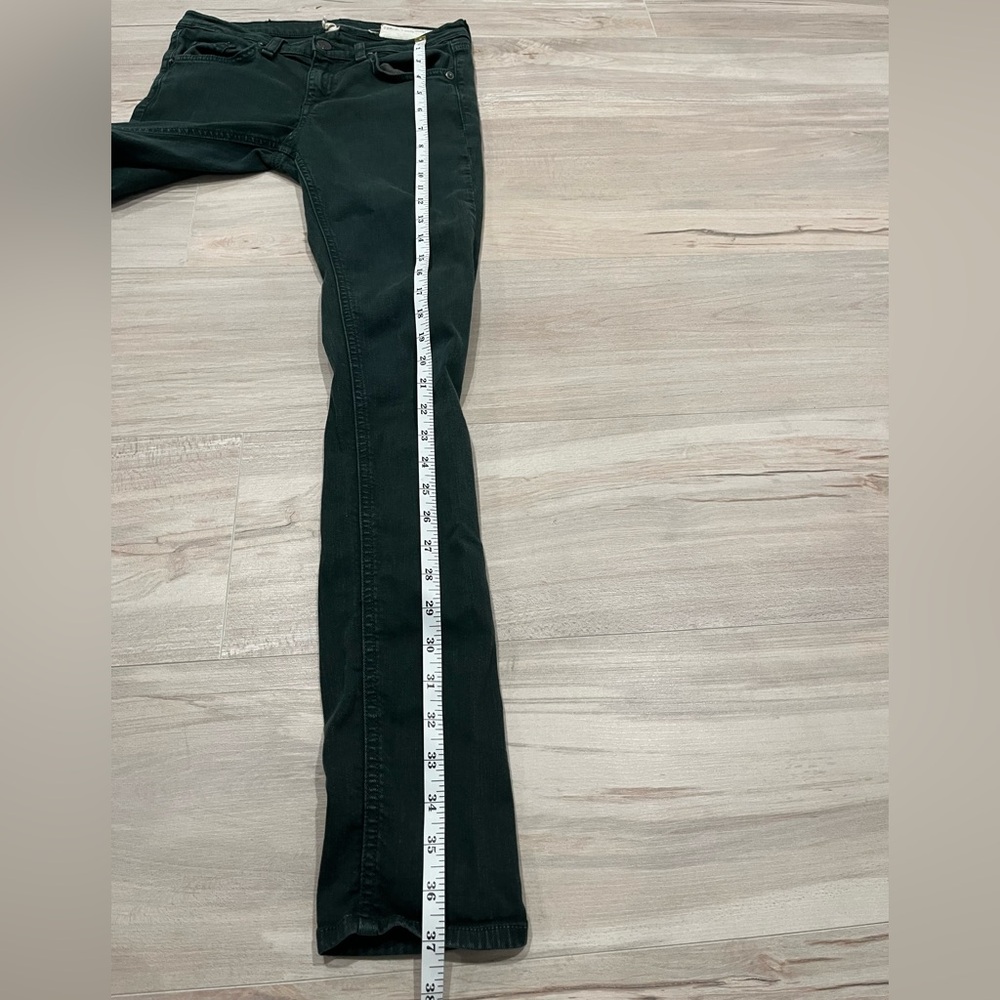 RAG & BONE/ JEAN Forest Green Skinny Denim 5-Pocket JEANS Size 26 - Picture 12 of 12
